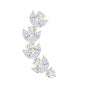 Nature Inspired Diamond Leaf Crawler Helix Earring