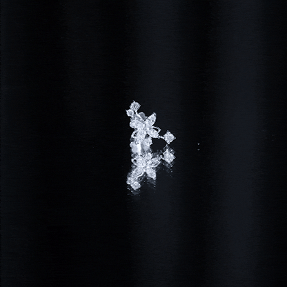Diamond Flower Crawler Earring