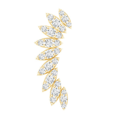Diamond Wing Crawler Earring for Helix Piercing