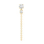 Certified Diamond Chain Drop Earring for Helix Piercing