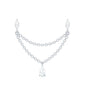 Moissanite Double Chain Earring for Helix Piercing