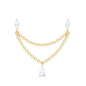 Moissanite Double Chain Earring for Helix Piercing