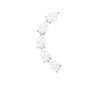 Certified Pear Cut Moissanite Ear Crawler Earring