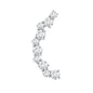 Round Cut Moissanite Ear Crawler Earring for Helix Piercing