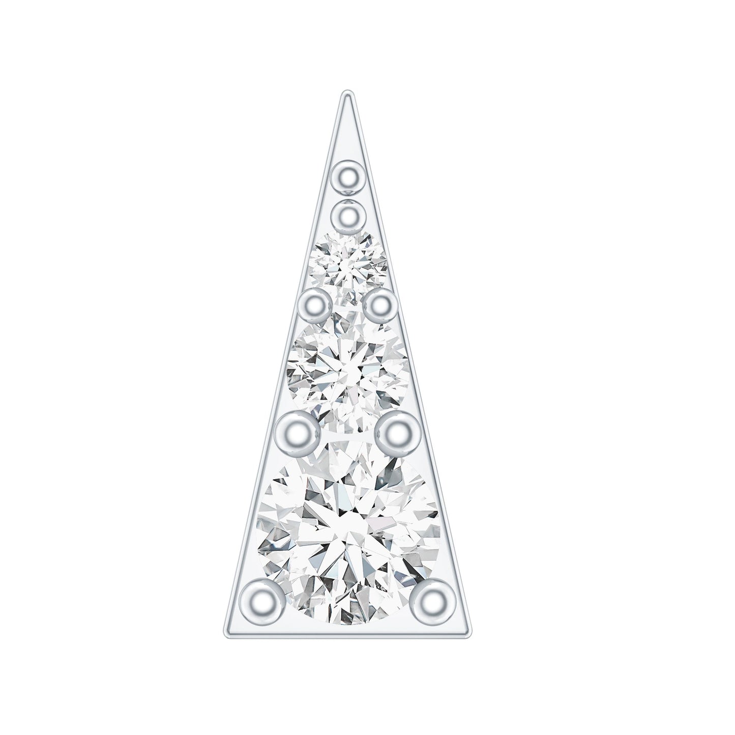 Dainty Diamond Triangle Tragus Earring