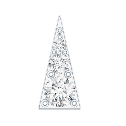 Dainty Diamond Triangle Tragus Earring