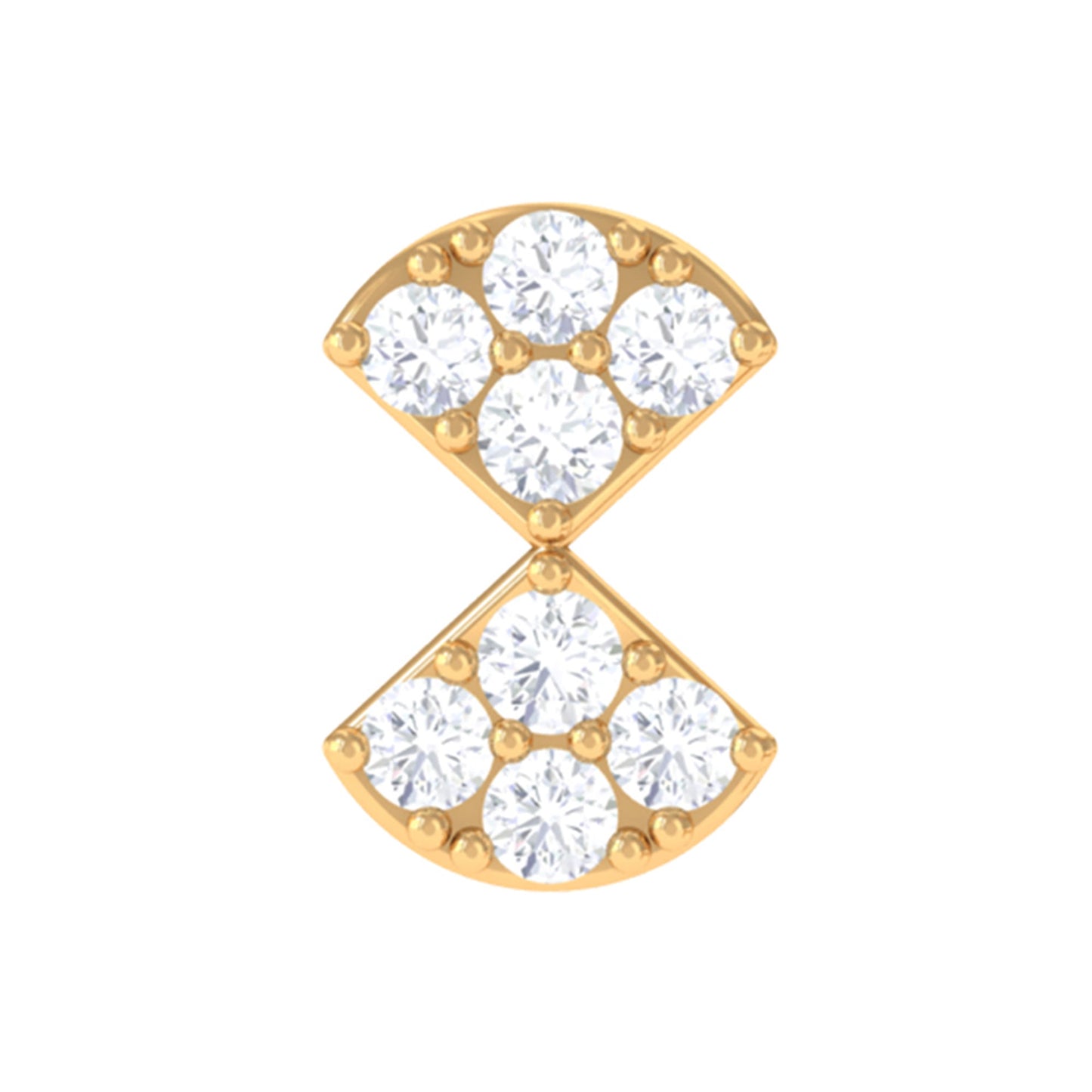 Genuine Diamond Bow Earring for Tragus Piercing