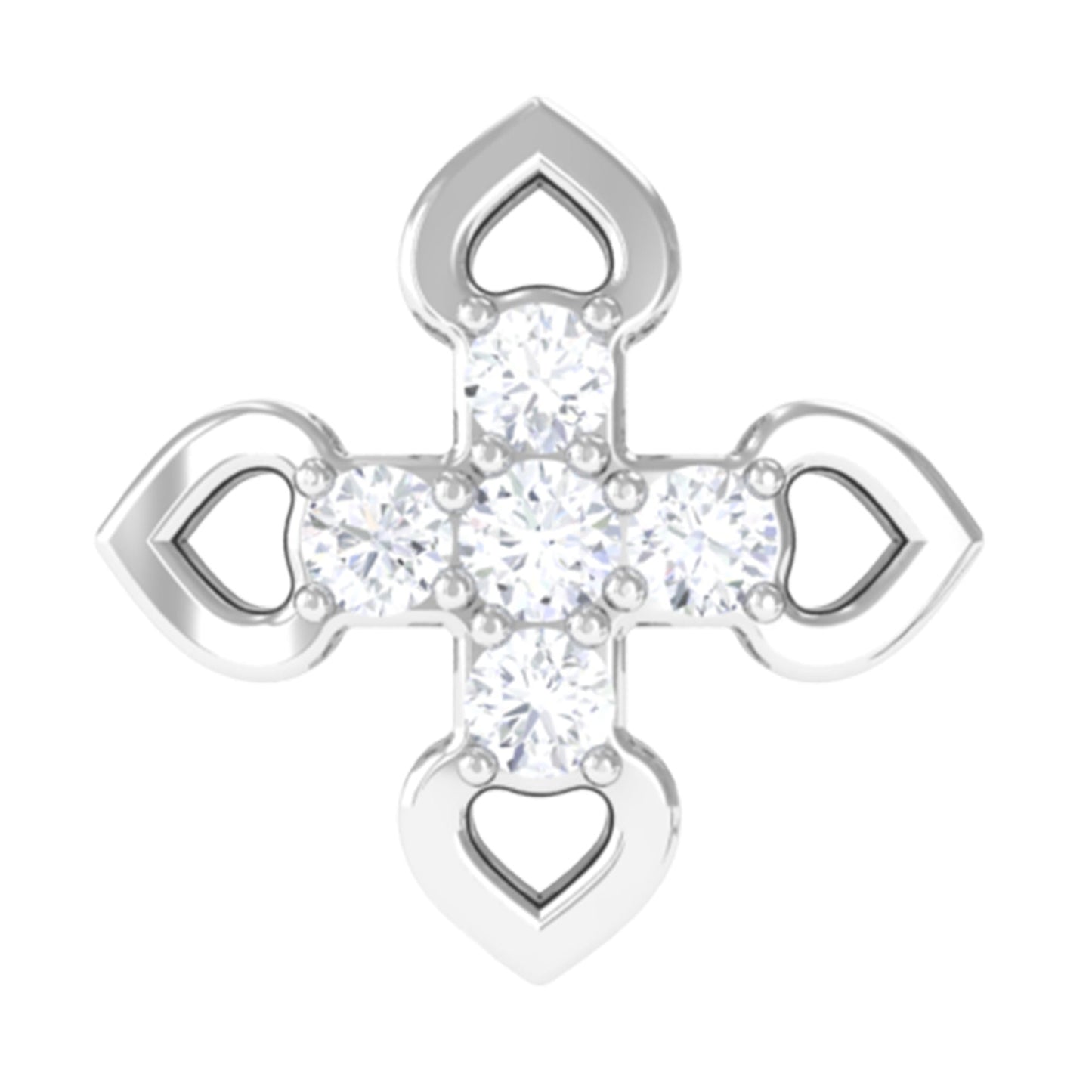 Real Diamond Floral Earring for Cartilage Piercing