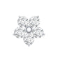 Minimalist Diamond Flower Tragus Earring with Flat Back