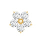 Minimalist Diamond Flower Tragus Earring with Flat Back