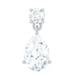 Moissanite Teardrop Earring for Helix Piercing