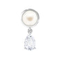 Certified Freshwater Pearl and Diamond Helix Drop Earring