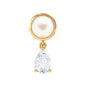 Certified Freshwater Pearl and Diamond Helix Drop Earring