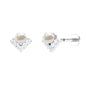 Unique Freshwater Pearl Tragus Earring with Diamond