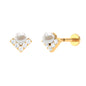 Unique Freshwater Pearl Tragus Earring with Diamond
