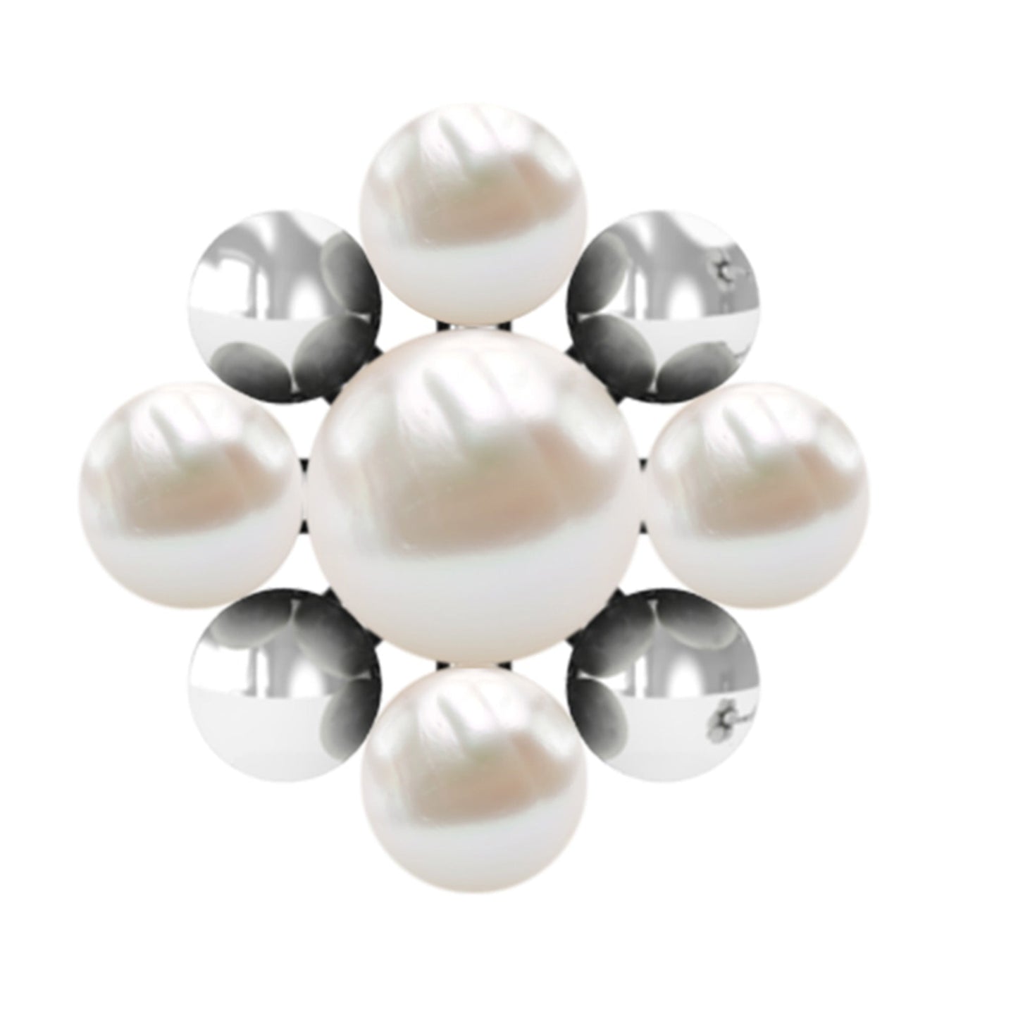 Real Freshwater Pearl and Beaded Flower Cartilage Earring