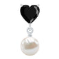 Real Black Onyx and Freshwater Pearl Helix Drop Earring