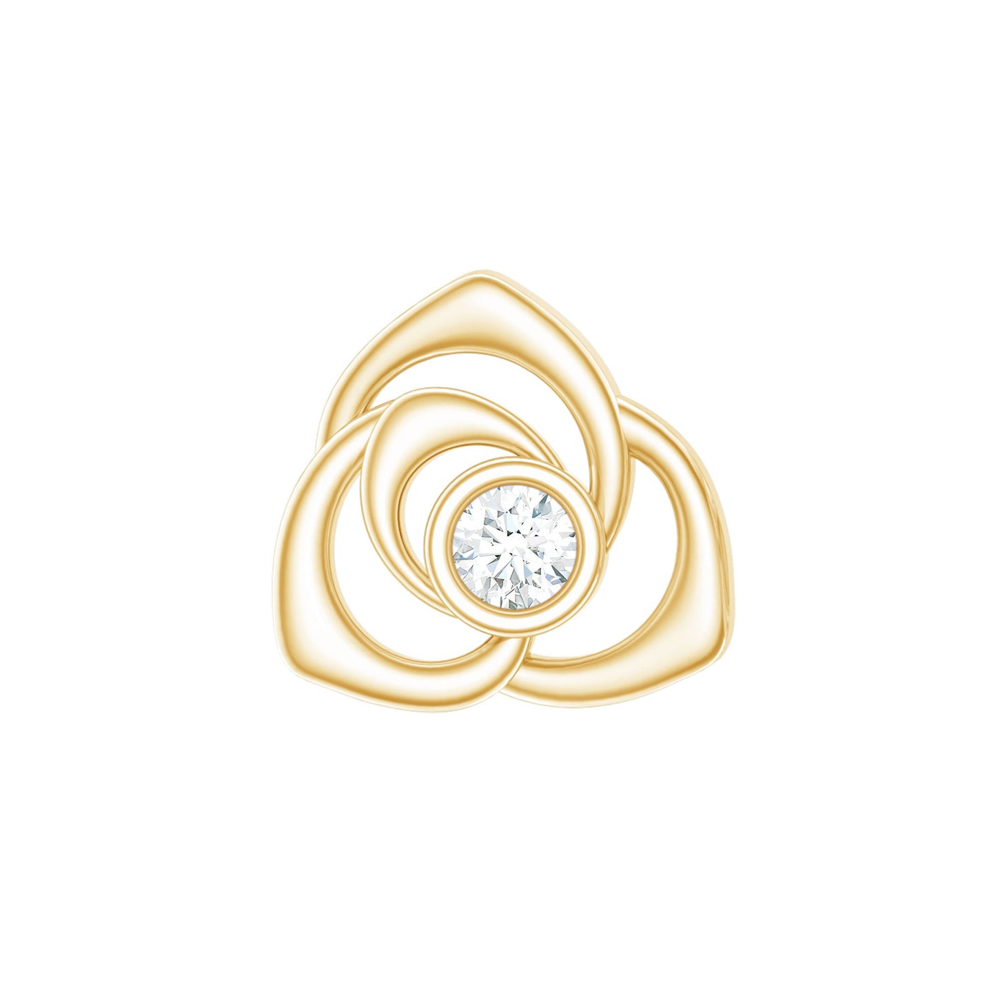 Nature Inspired Diamond Floral Earring for Cartilage Piercing