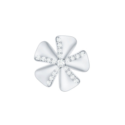 Modern Diamond Flower Earring for Helix Piercing