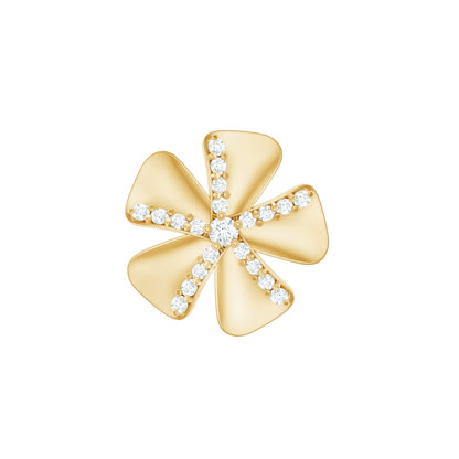 Modern Diamond Flower Earring for Helix Piercing