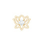 Nature Inspired Diamond Lotus Earring for Helix Piercing