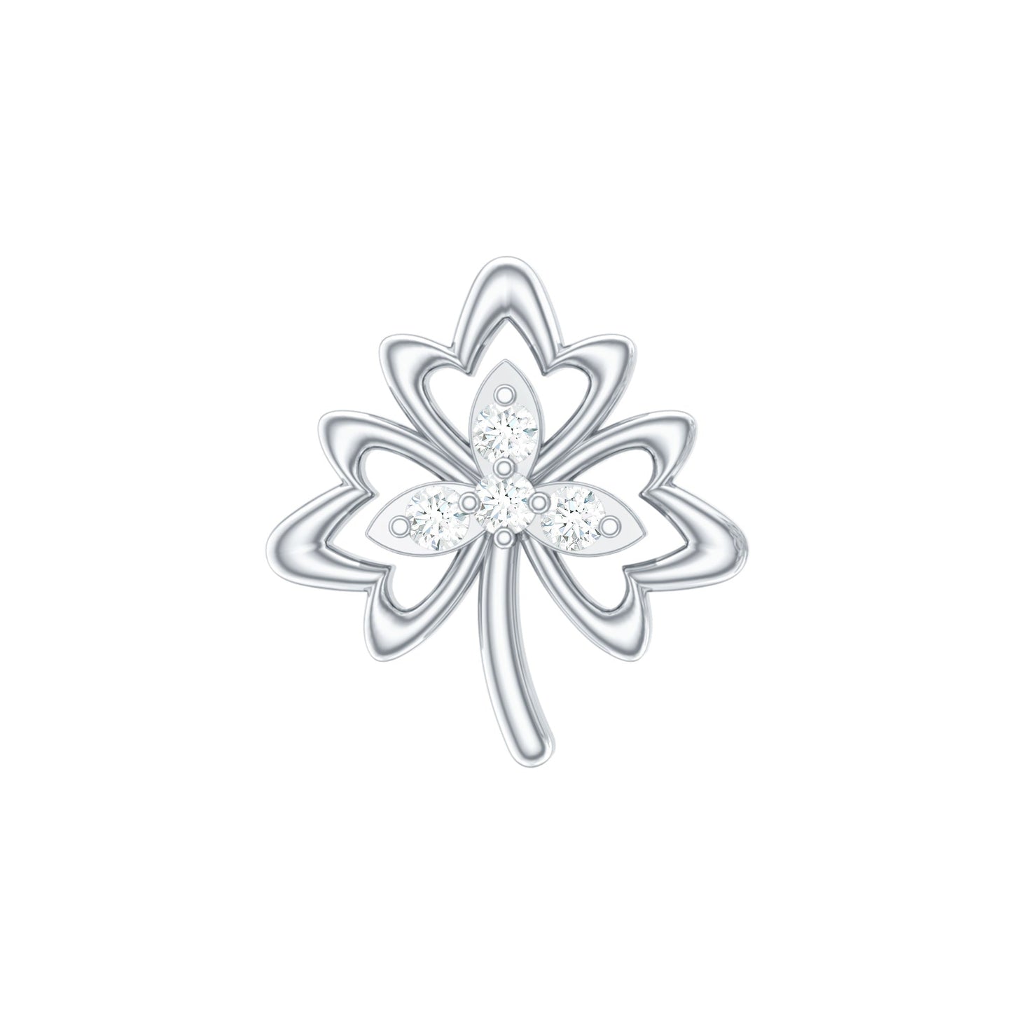 Diamond Nature Inspired Earring for Helix Piercing