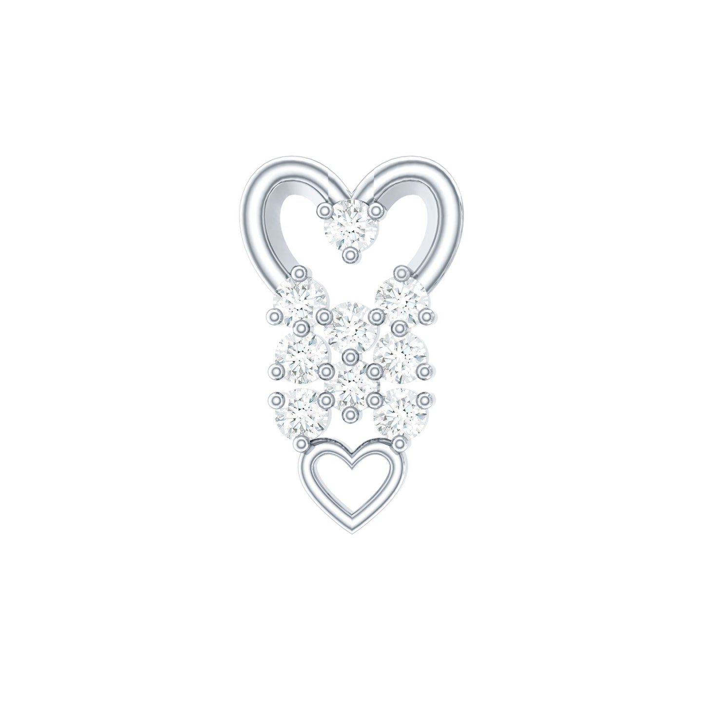 Diamond Heart Cartilage Earring