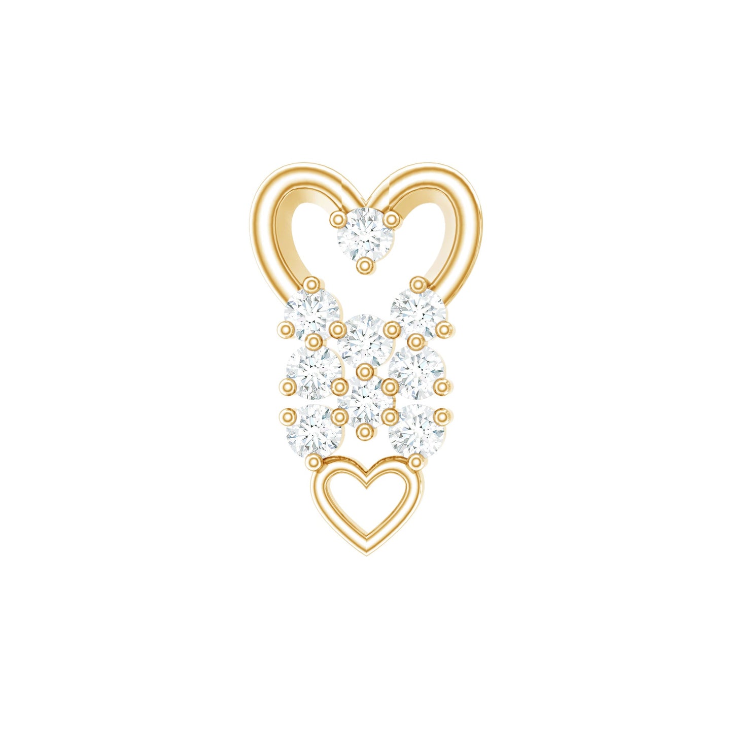 Diamond Heart Cartilage Earring