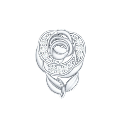 Nature Inspired Diamond Flower Helix Earring