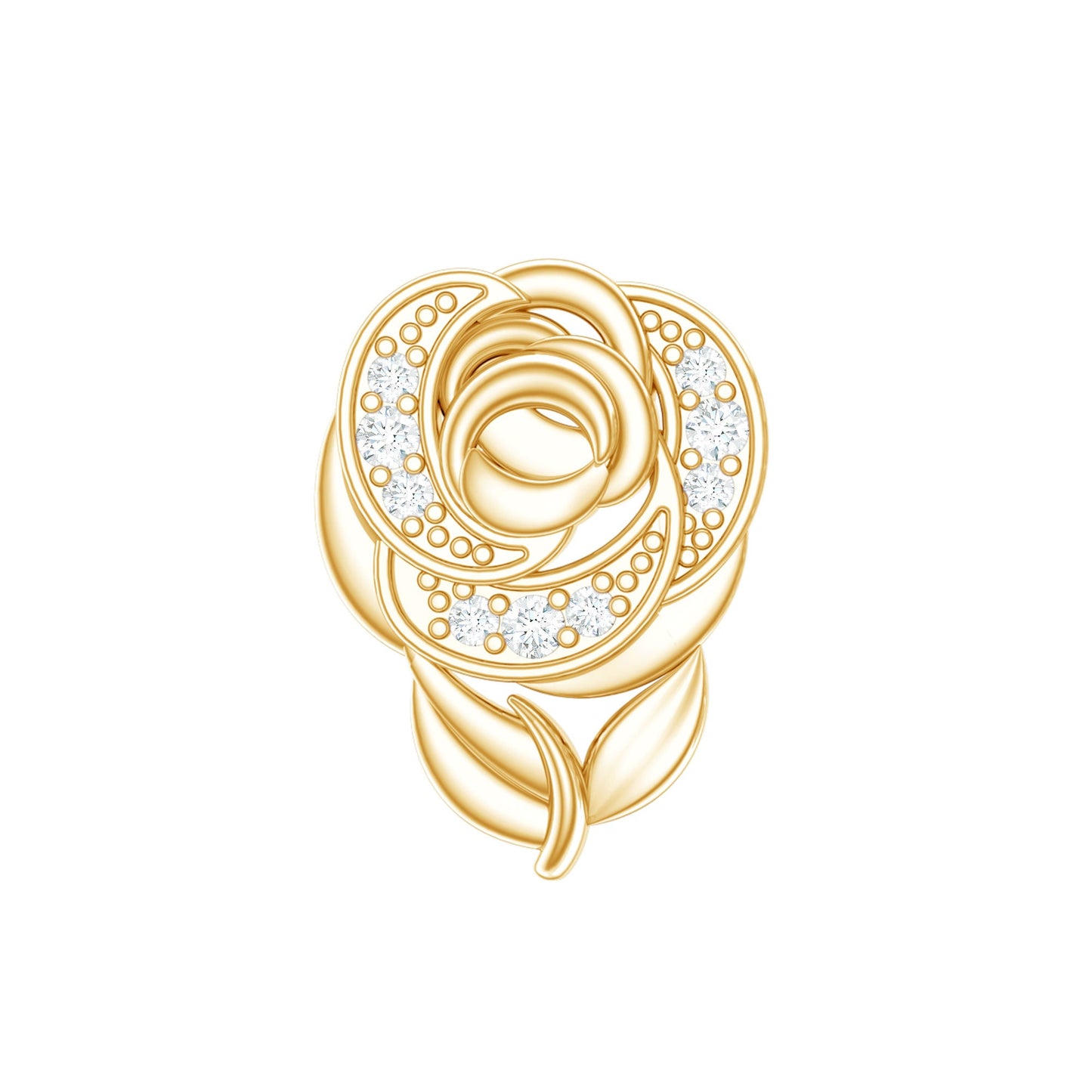 Nature Inspired Diamond Flower Helix Earring