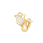 Diamond Floral Earring for Helix Piercing