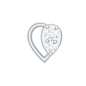 Diamond Heart Earring for Conch Piercing