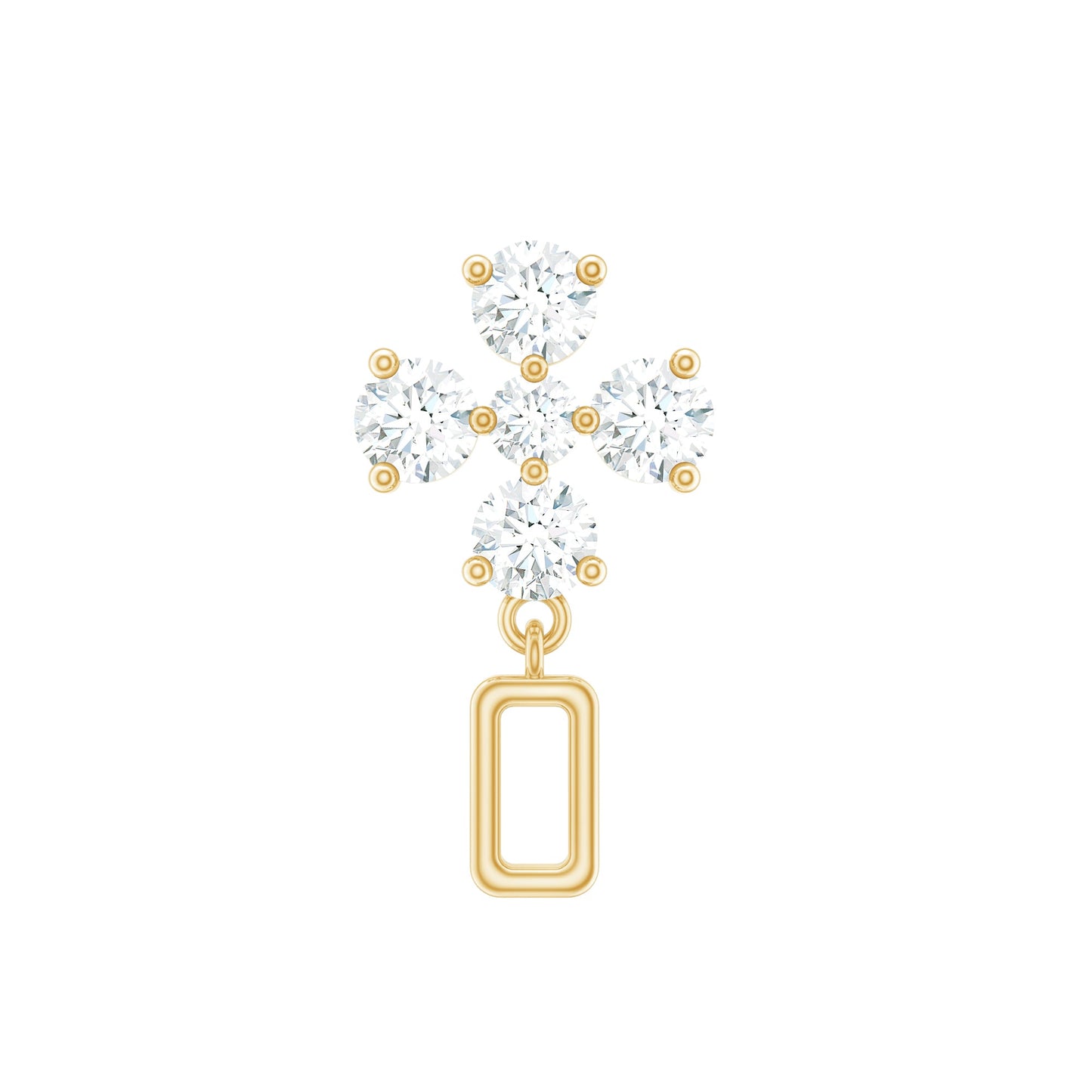 Simple Diamond Drop Earring for Helix Piercing