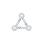 Diamond Open Triangle Earring for Conch Piercing