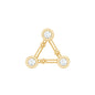 Diamond Open Triangle Earring for Conch Piercing