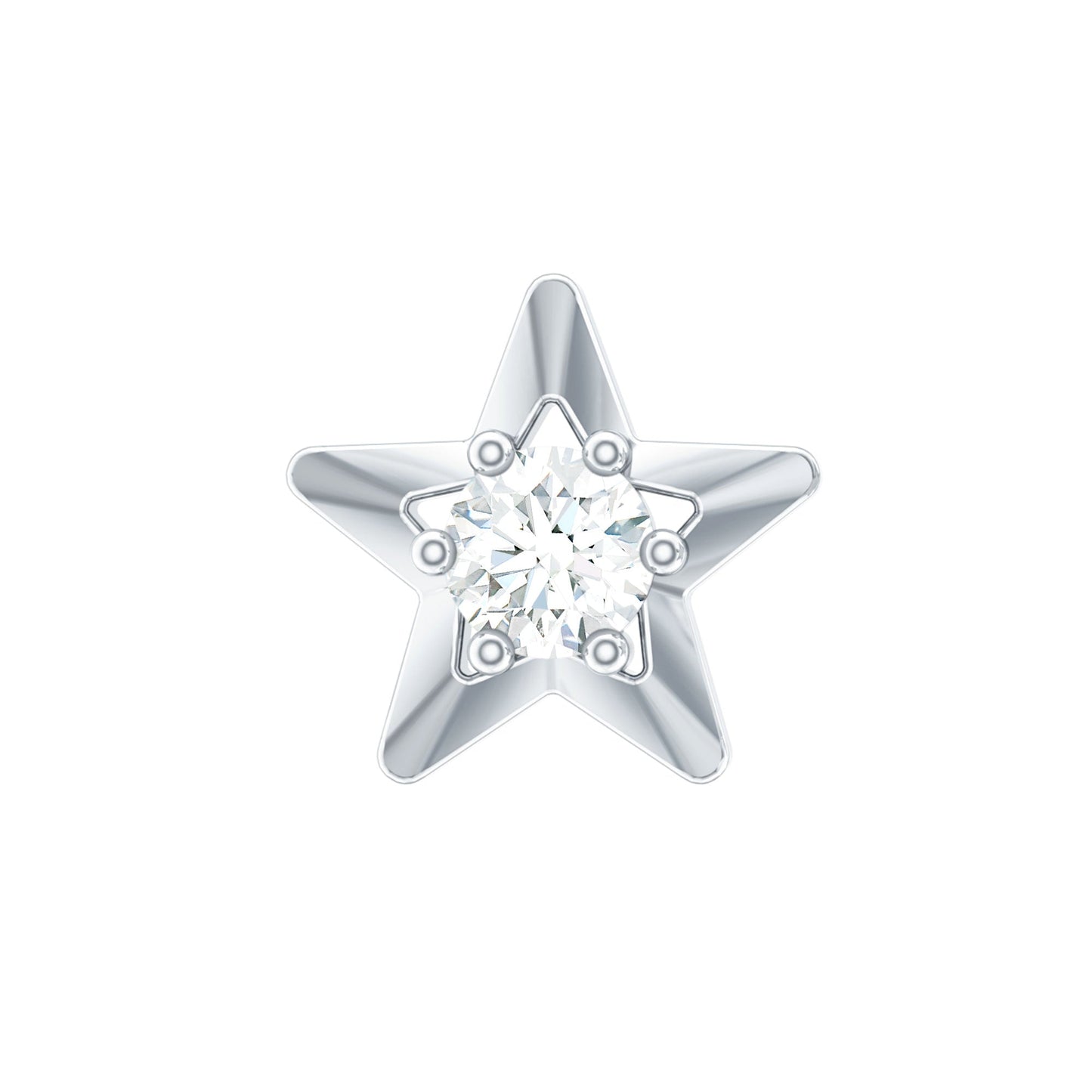 Diamond Celestial Star Earring for Conch Piercing