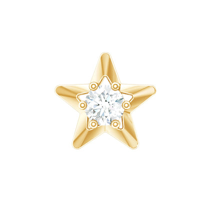 Diamond Celestial Star Earring for Conch Piercing