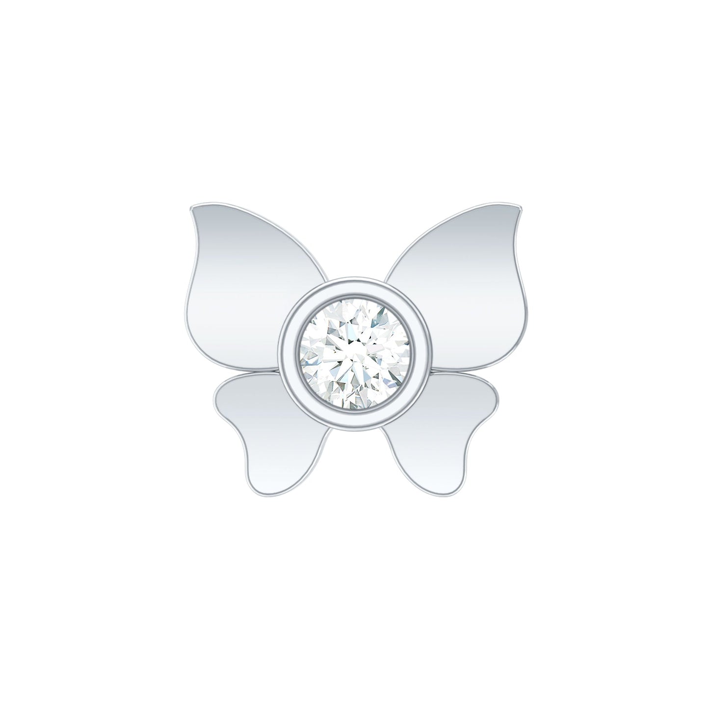 Diamond Butterfly Earring for Helix Piercing