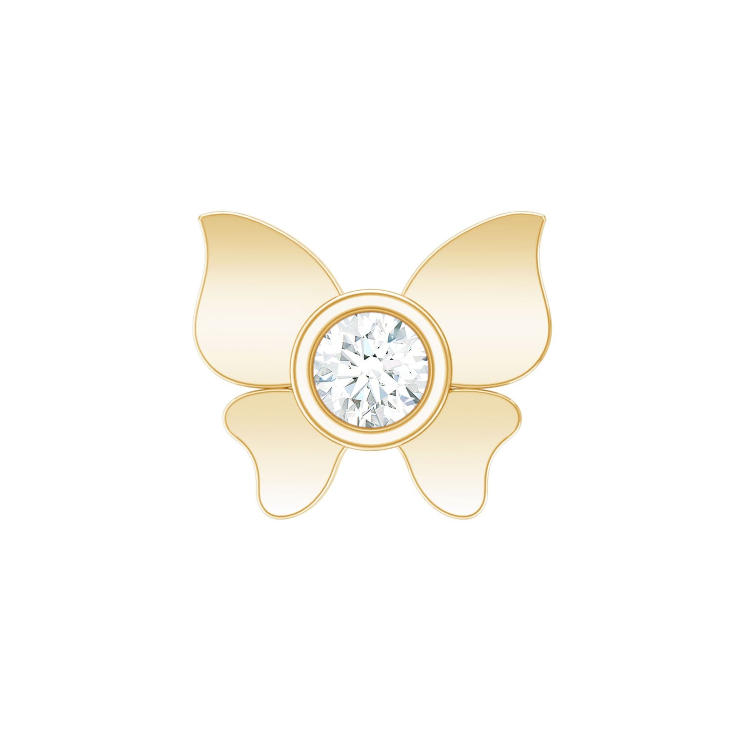 Diamond Butterfly Earring for Helix Piercing
