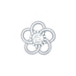 Diamond Flower Earring for Cartilage Piercing