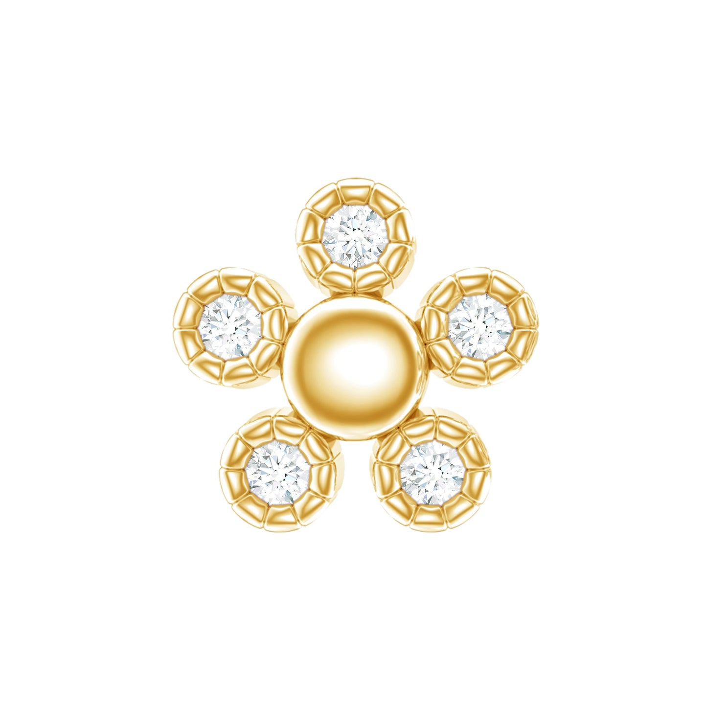 Diamond Floral Cartilage Earring