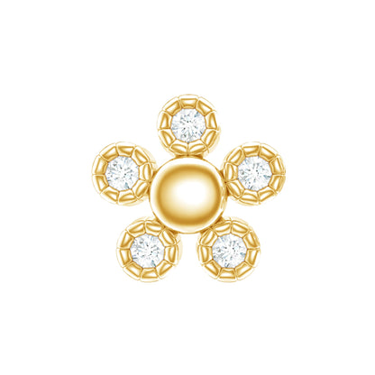 Diamond Floral Cartilage Earring