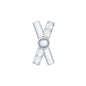 Simple Diamond X Earring for Tragus Piercing