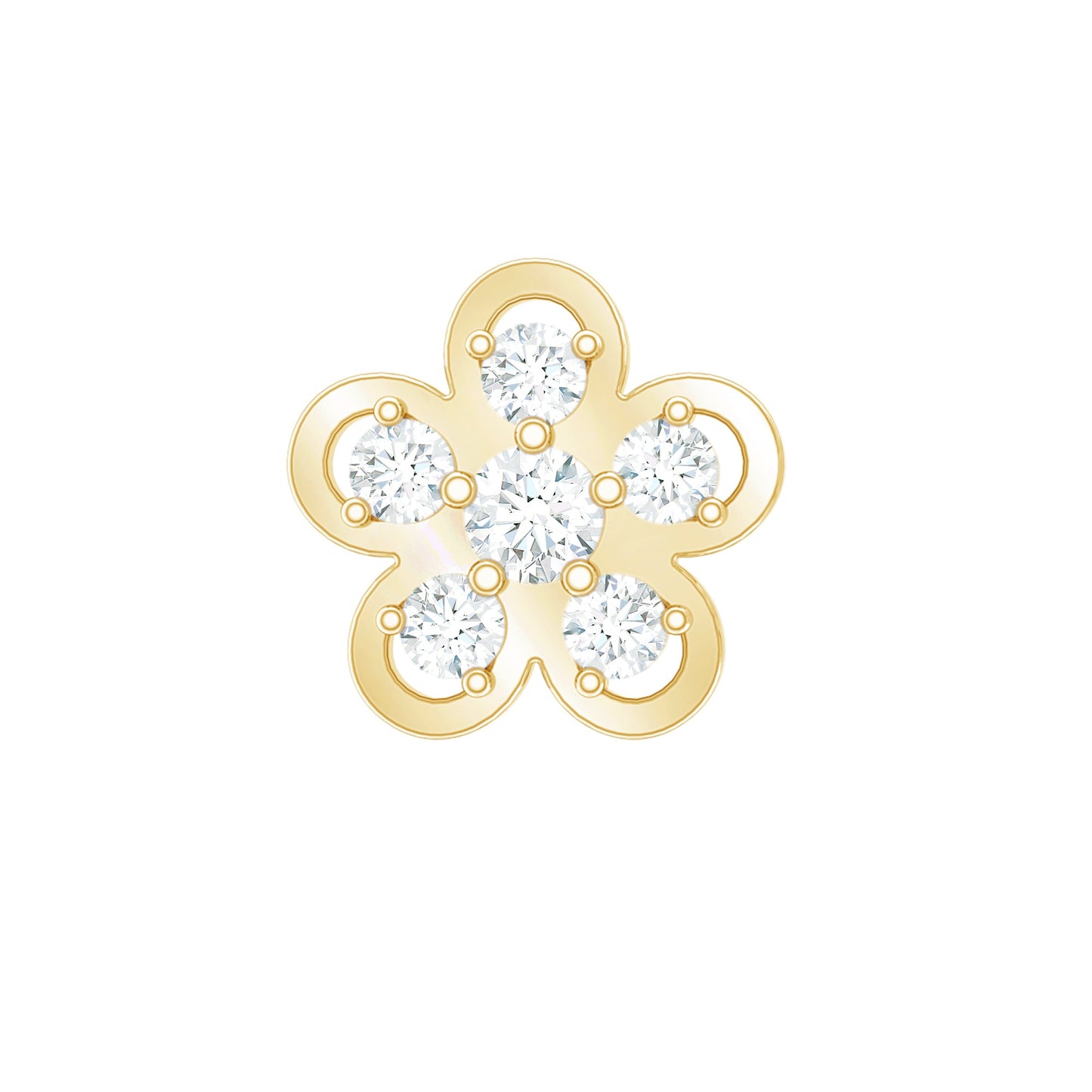 Diamond Floral Helix Earring for Women