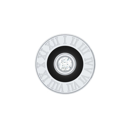 Diamond Clock Earring for Cartilage Piercing