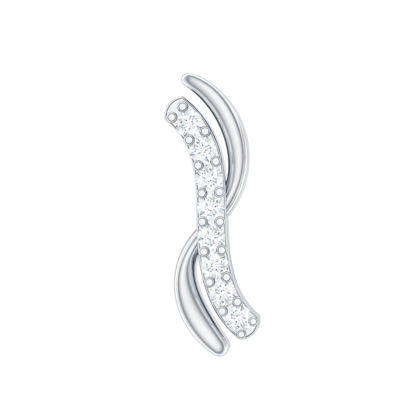 Diamond Wave Helix Piercing Earring