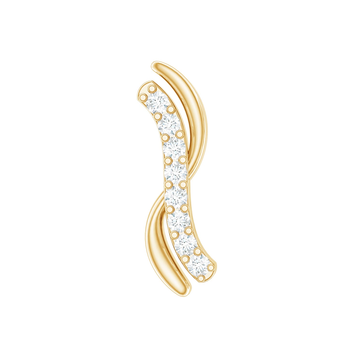 Diamond Wave Helix Piercing Earring