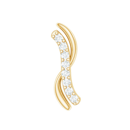 Diamond Wave Helix Piercing Earring