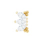 Marquise Diamond 3 Stone Crawler Earring