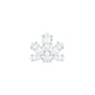Marquise Diamond Lotus Earring for Upper Lobe Piercing